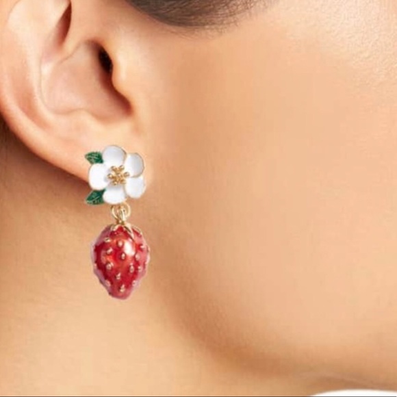 🚫SOLD ♠️Kate Spade® Strawberry Drop Earrings - Picture 4 of 4